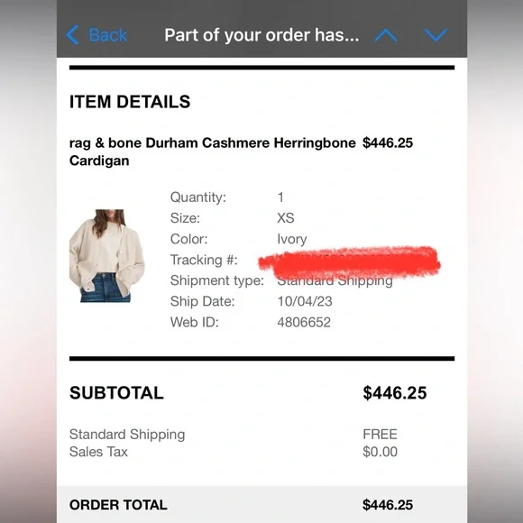 rag & bone Durham Cashmere Herringbone Cardigan - Picture 9 of 9